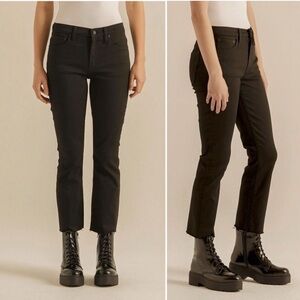 Edwin Bree Straight Leg Denim Jean Raw Hem Black Women’s 28